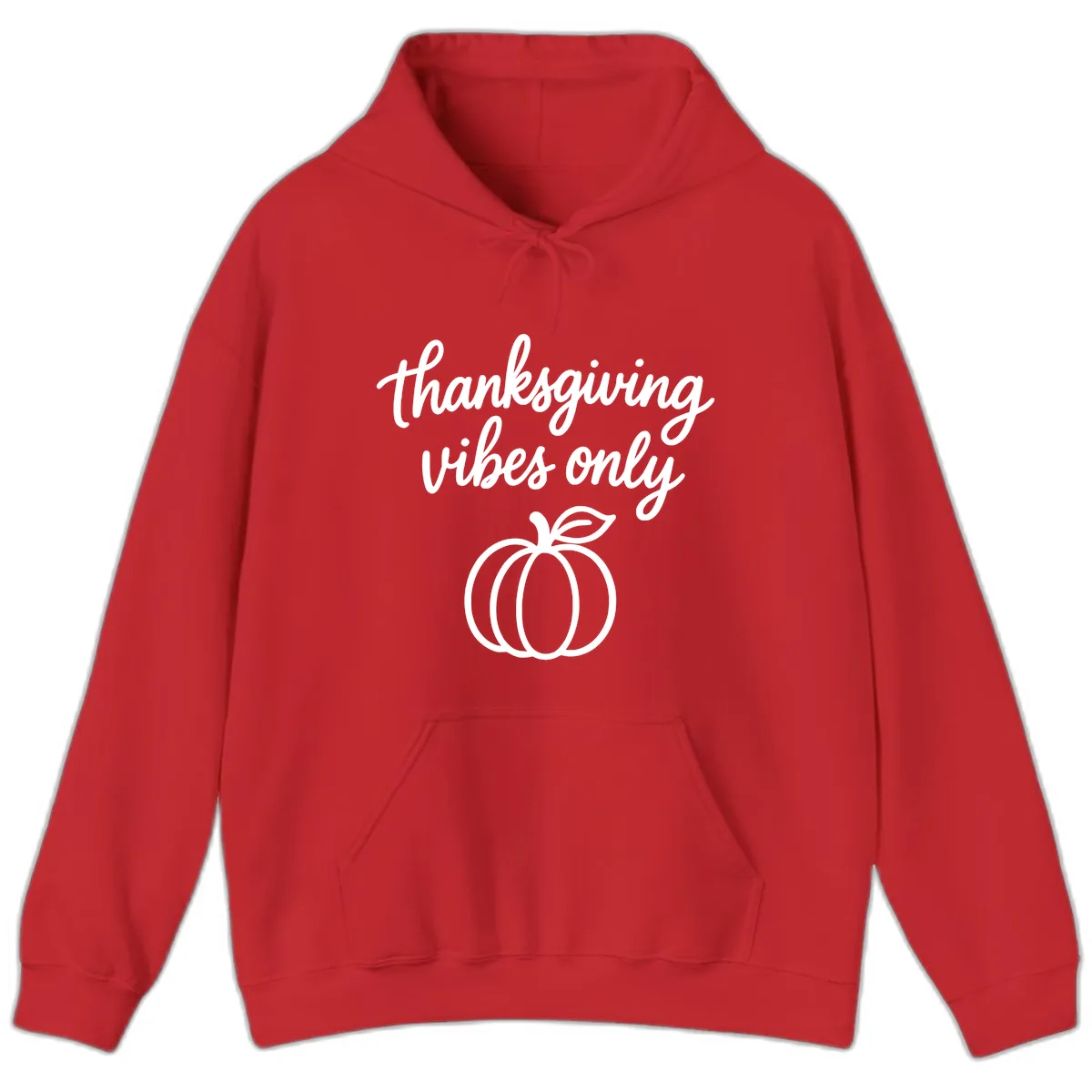 Thanksgiving Vibes Only Hoodie in Red