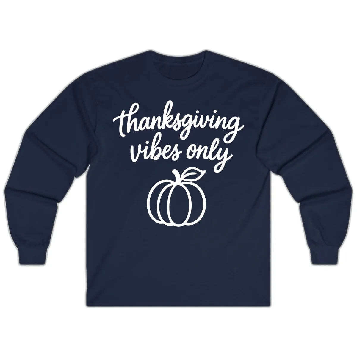 Thanksgiving Vibes Only Long Sleeve in Navy