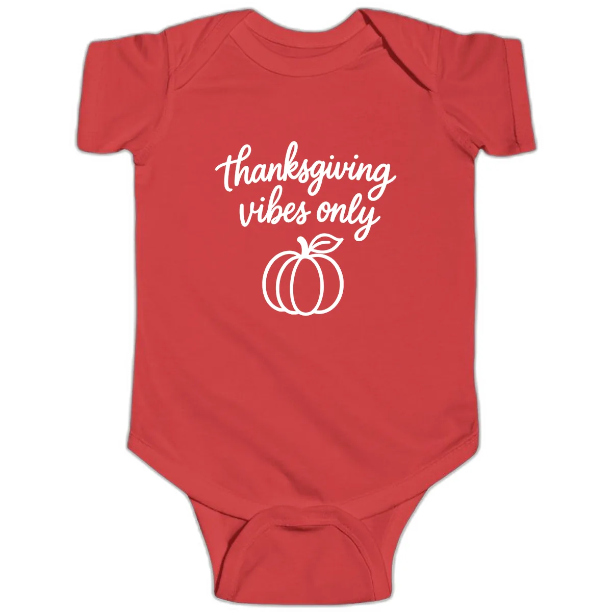 Thanksgiving Vibes Only Baby Onesie in Red