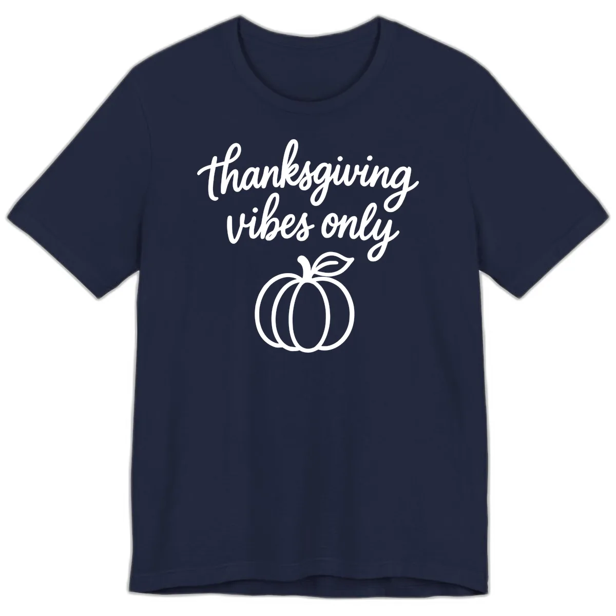 Thanksgiving Vibes Only Premium T-Shirt in Navy