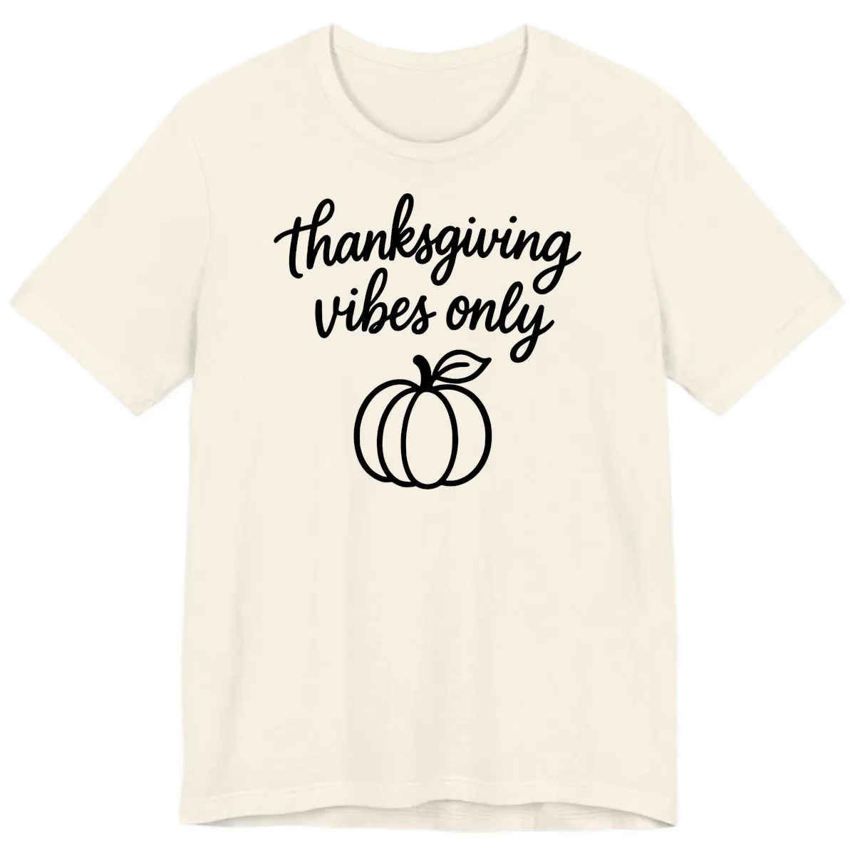 Thanksgiving Vibes Only Premium T-Shirt in Natural