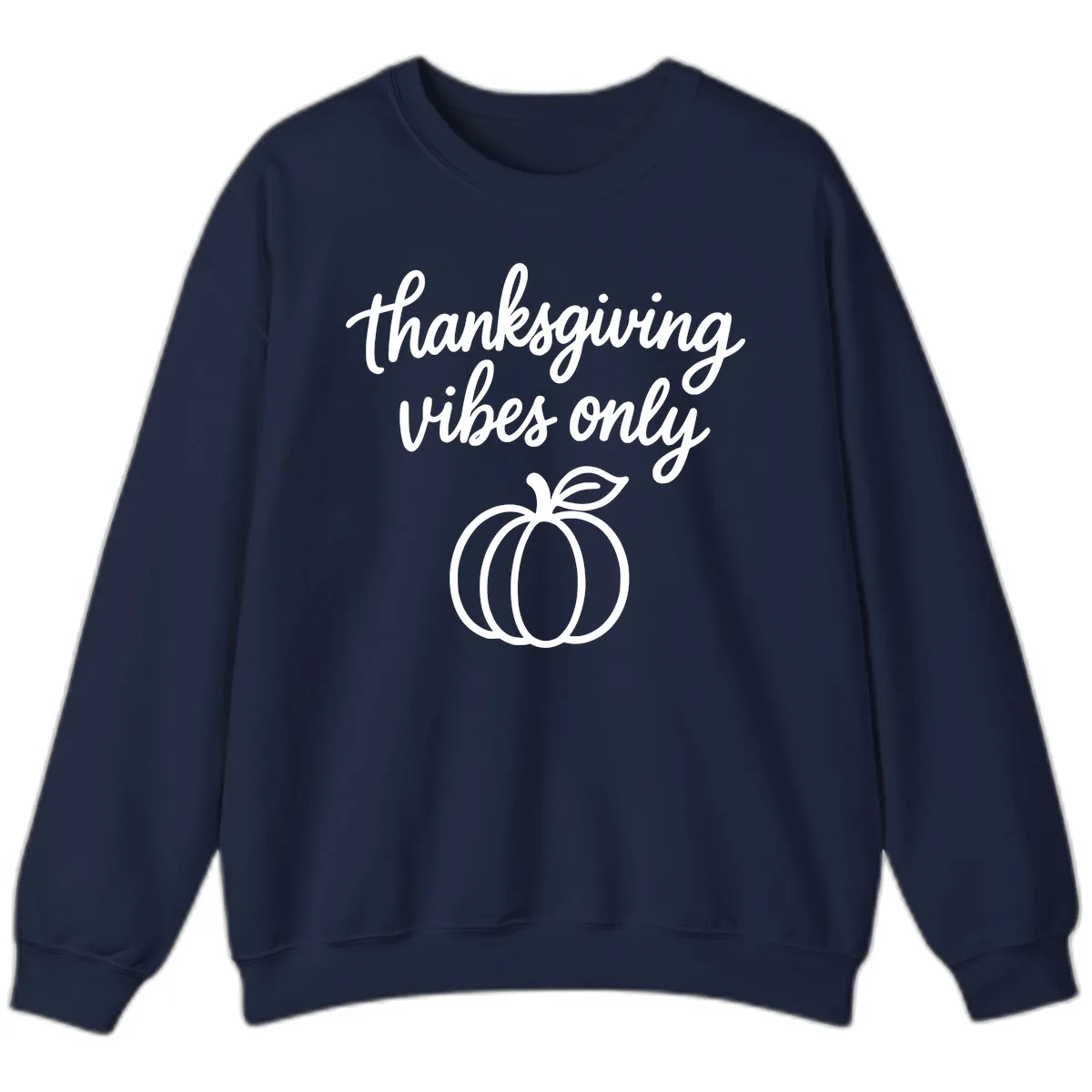 Thanksgiving Vibes Only Sweatshirt in Navy