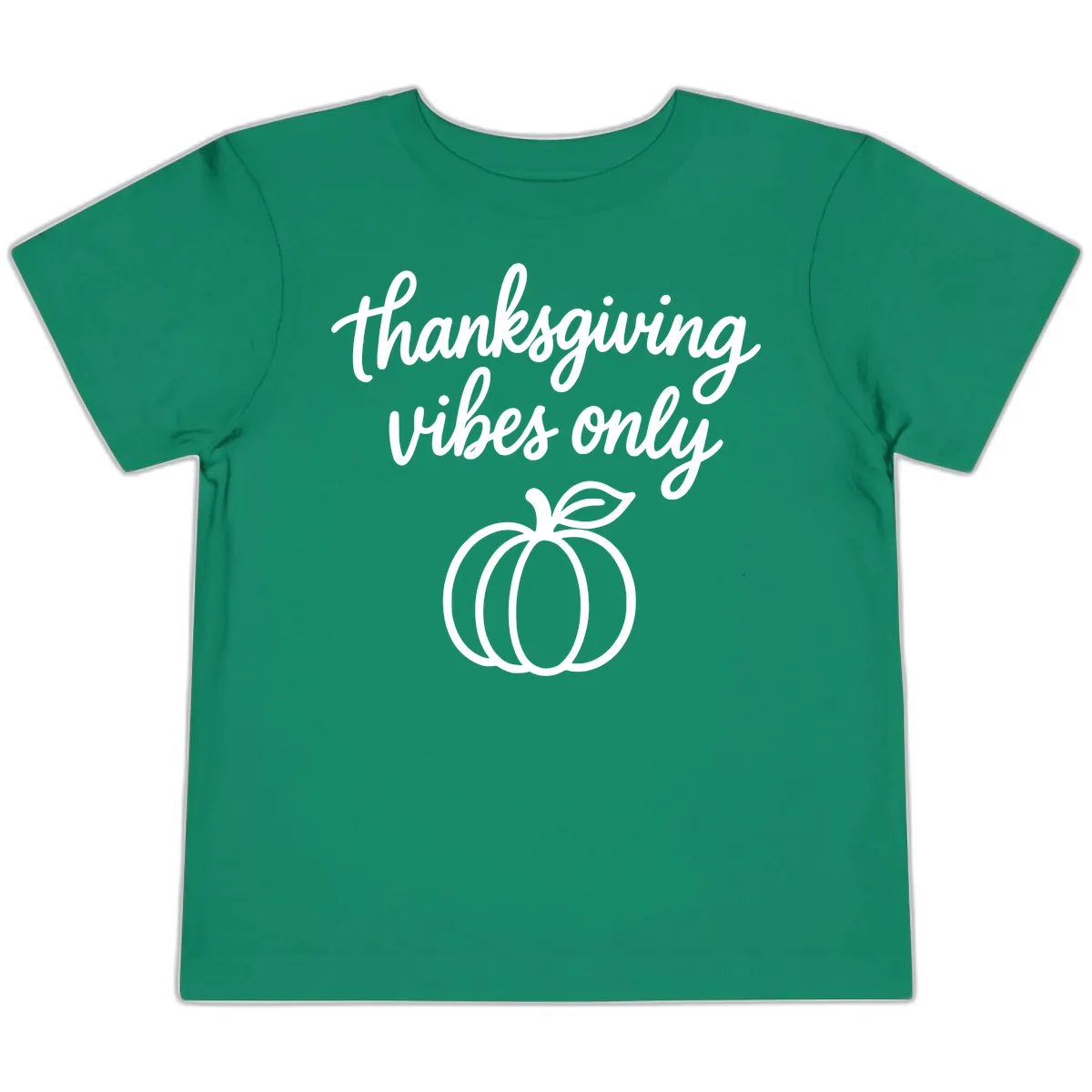 Thanksgiving Vibes Only Toddler T-Shirt in Kelly