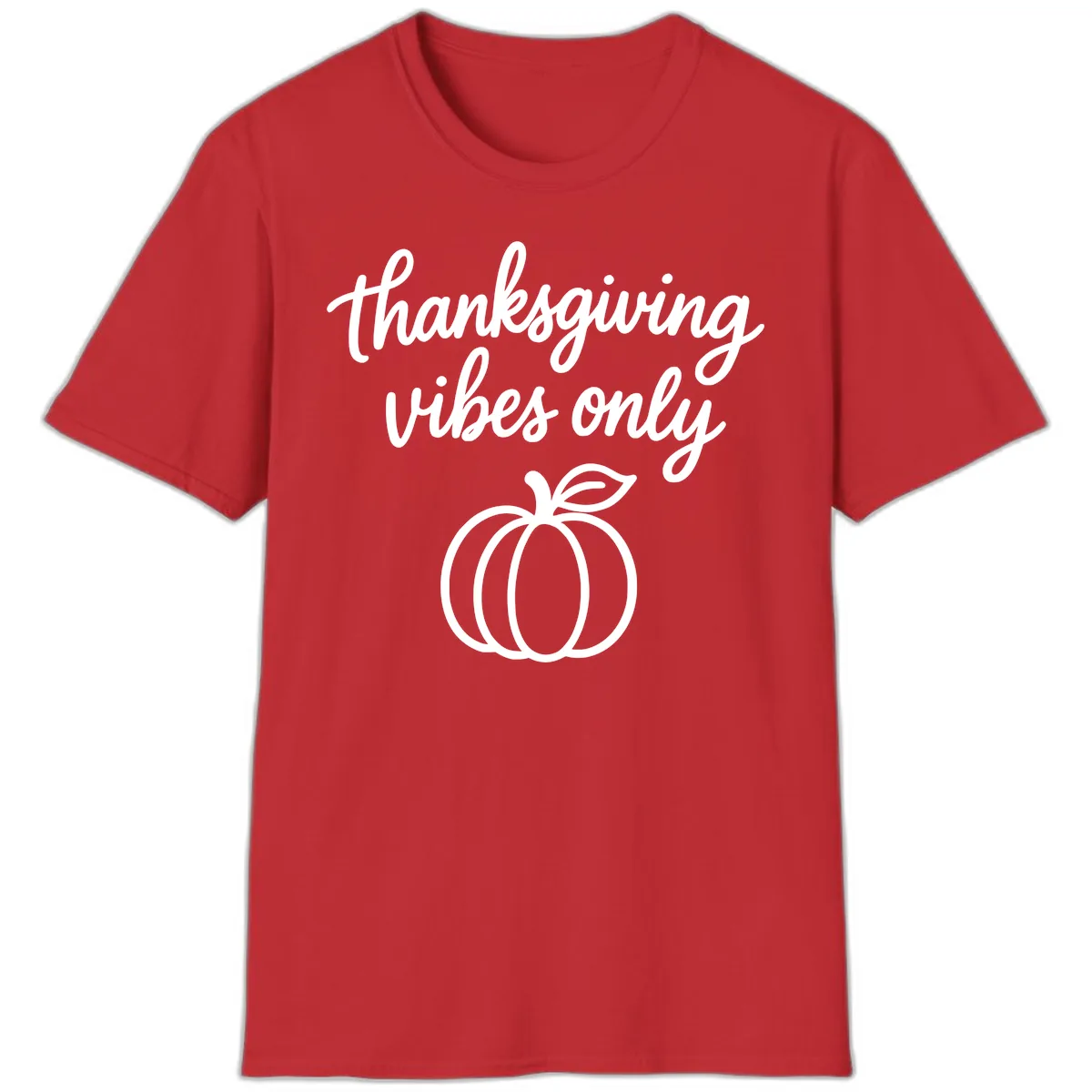 Thanksgiving Vibes Only T-Shirt in Red