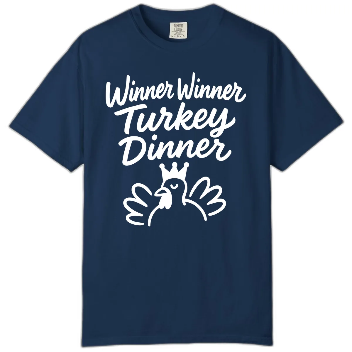 Winner Winner Turkey Dinner Celebration Comfort Color in Navy