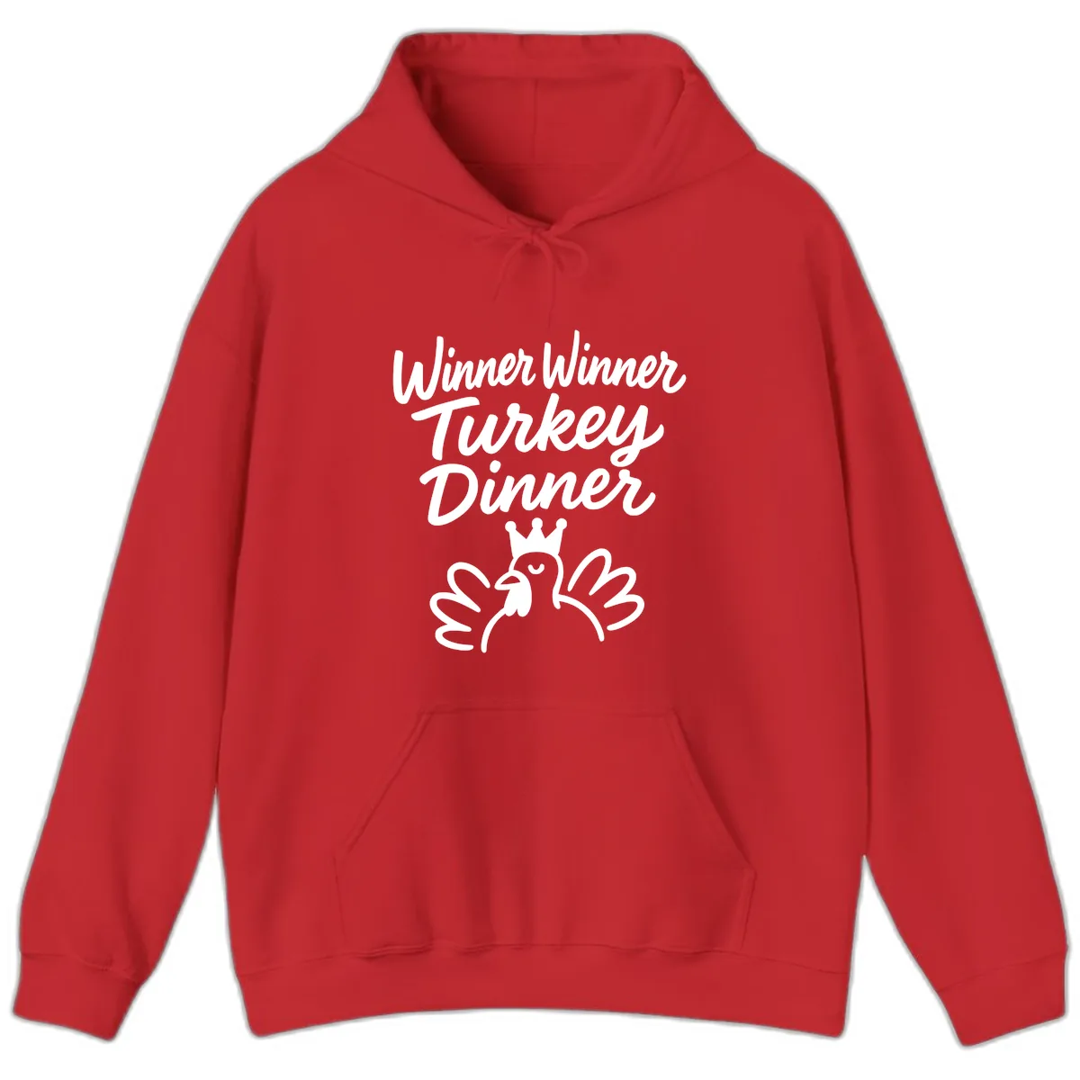 Winner Winner Turkey Dinner Celebration Hoodie in Red