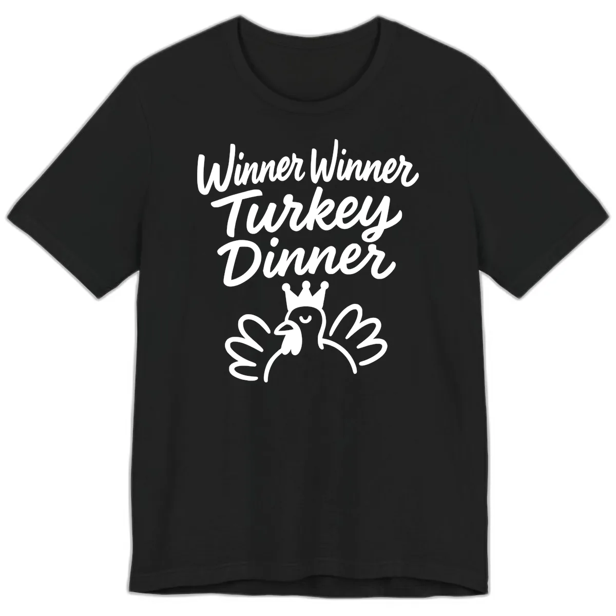 Winner Winner Turkey Dinner Celebration Premium T-Shirt in Black
