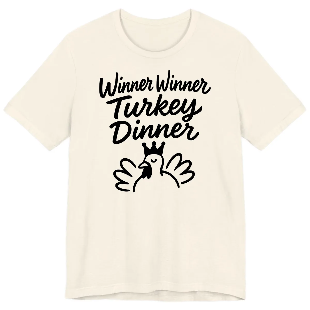 Winner Winner Turkey Dinner Celebration Premium T-Shirt in Natural
