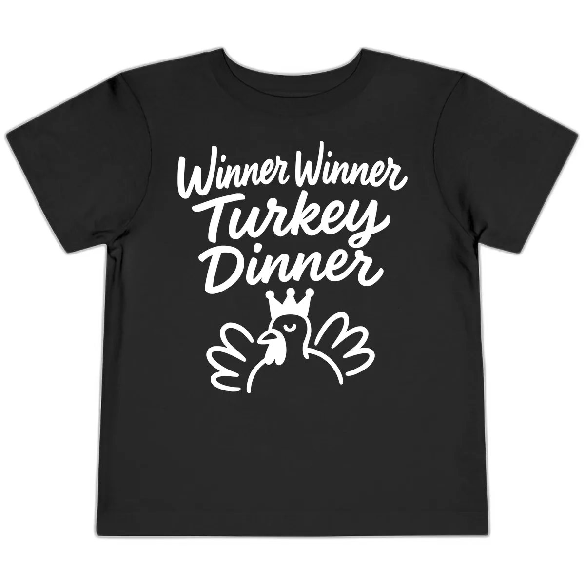 Winner Winner Turkey Dinner Celebration Toddler T-Shirt in Black