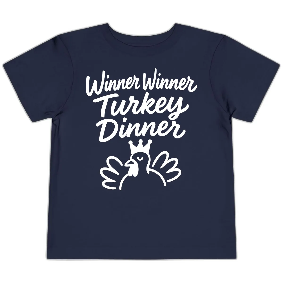 Winner Winner Turkey Dinner Celebration Toddler T-Shirt in Navy