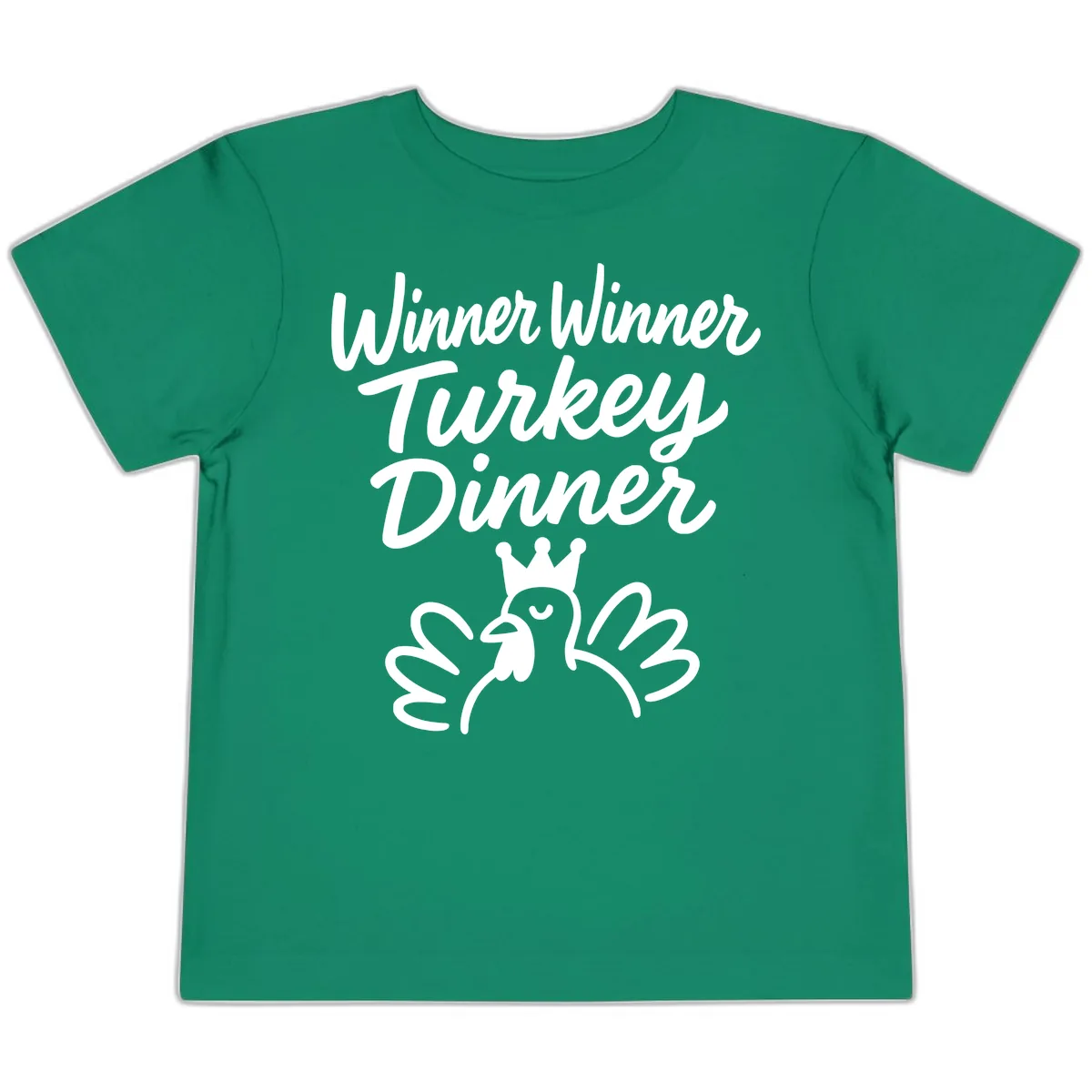 Winner Winner Turkey Dinner Celebration Toddler T-Shirt in Kelly