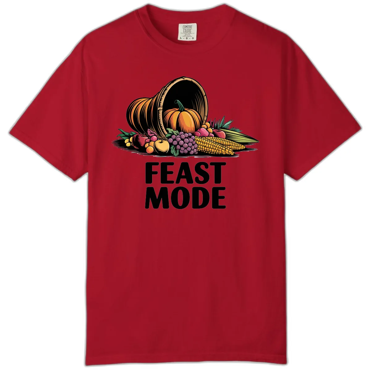 Thanksgiving Cornucopia Feast Mode Comfort Color in Red