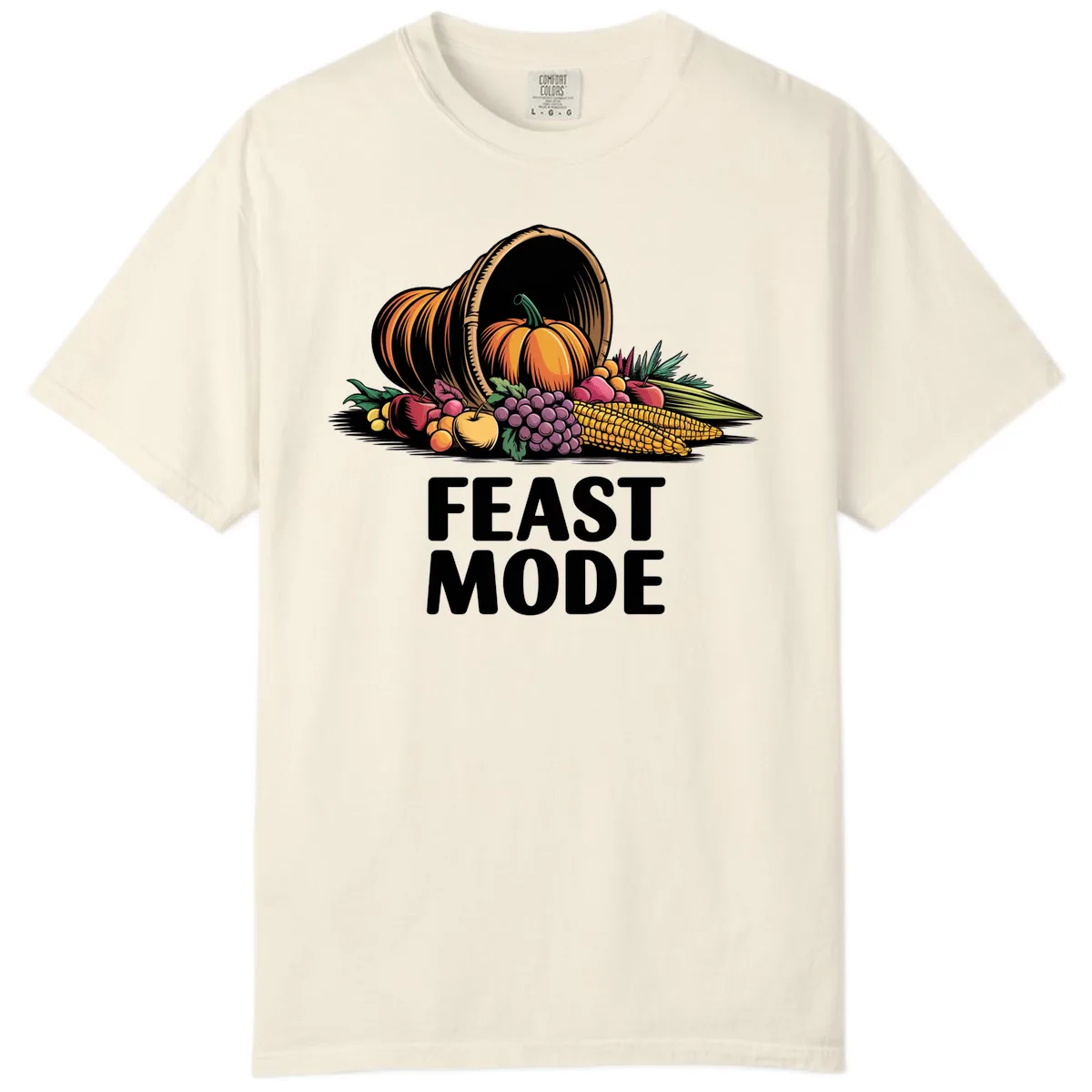 Thanksgiving Cornucopia Feast Mode Comfort Color in Ivory