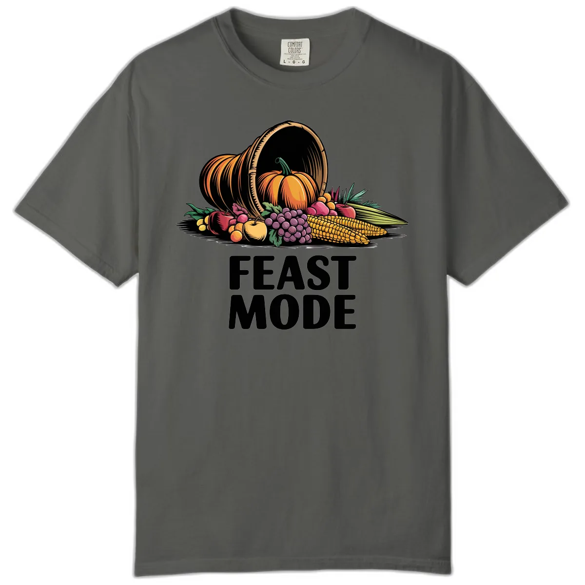 Thanksgiving Cornucopia Feast Mode Comfort Color in Pepper