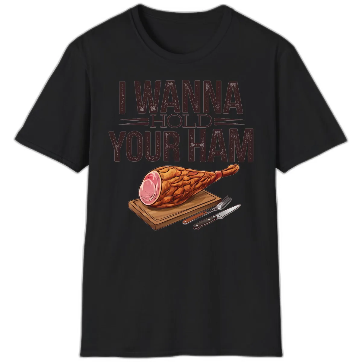 I Wanna Hold Your Ham Graphic T-Shirt in Black