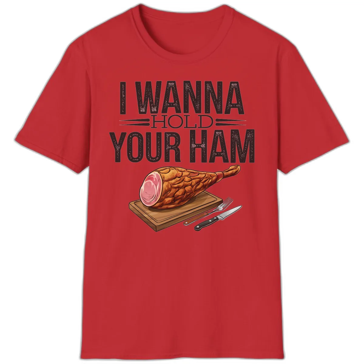 I Wanna Hold Your Ham Graphic T-Shirt in Red