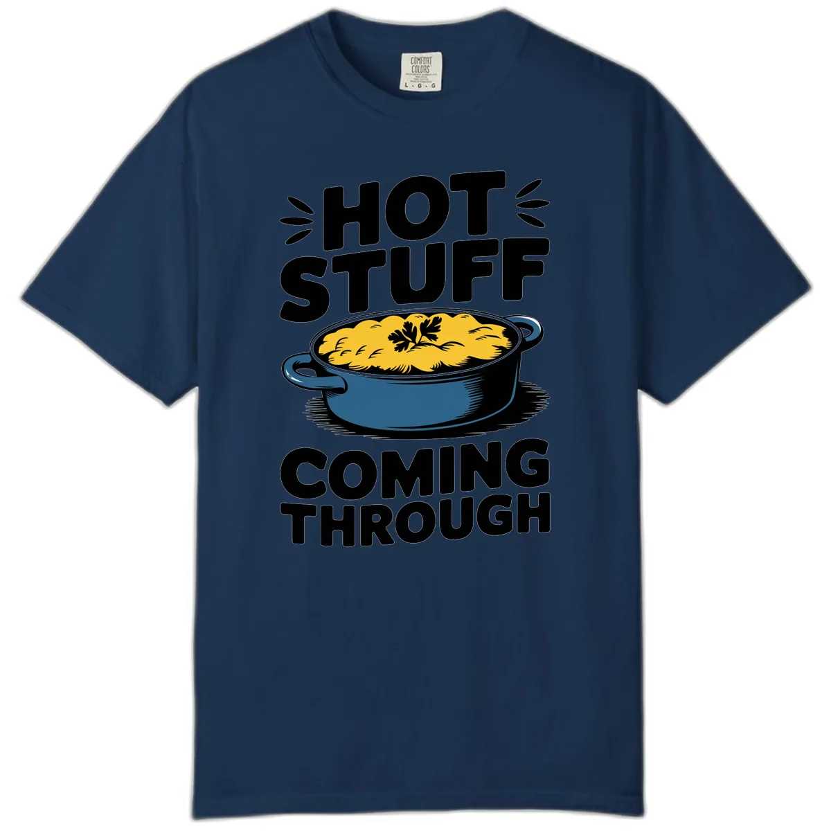 Hot Stuff Coming Through Casserole Comfort Color in Navy