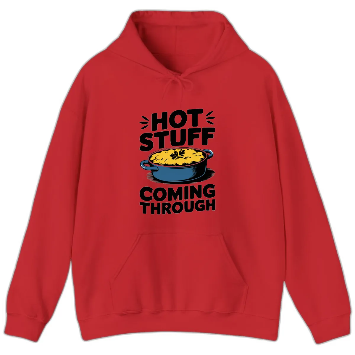 Hot Stuff Coming Through Casserole Hoodie in Red