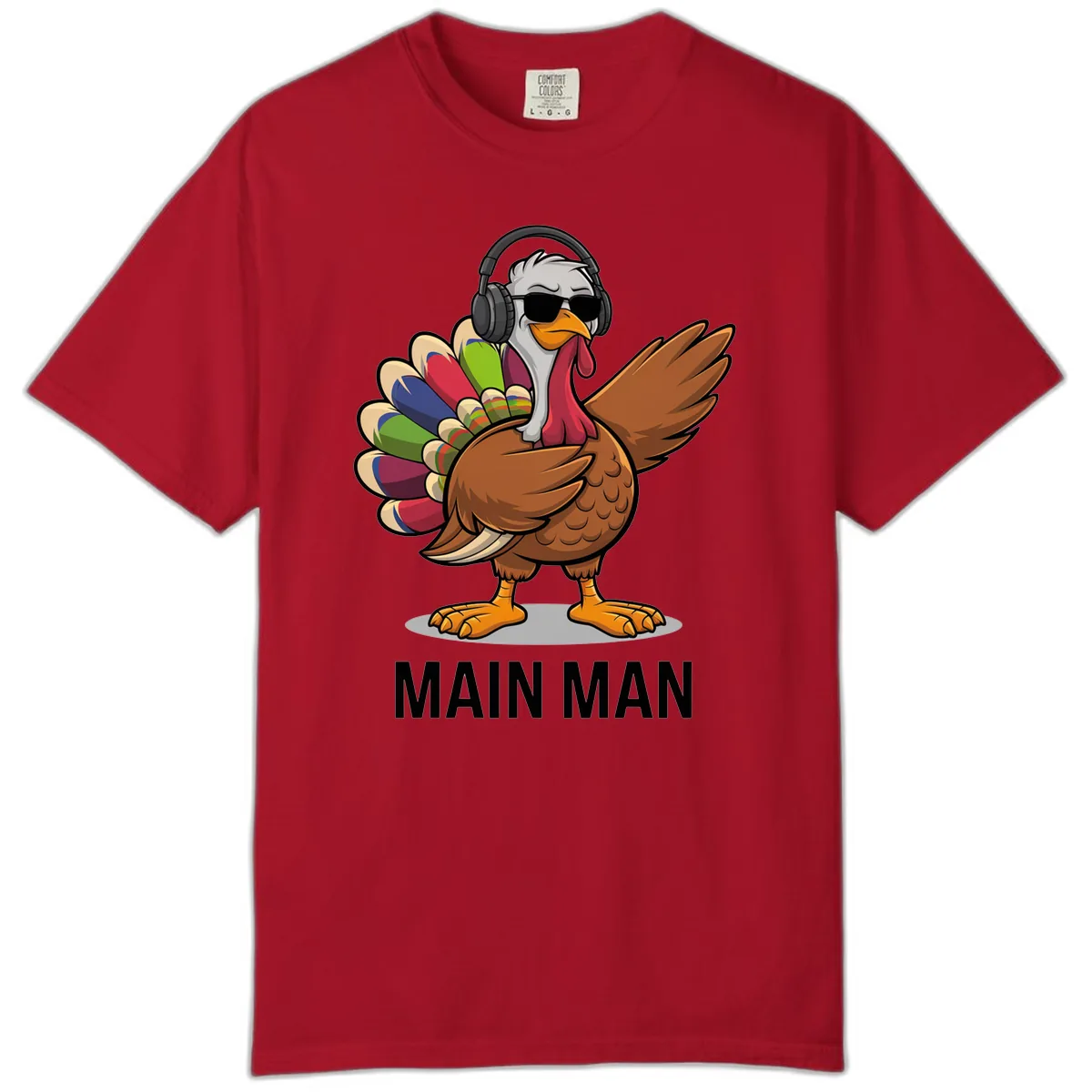 Dabbin' Turkey Main Man Comfort Color in Red