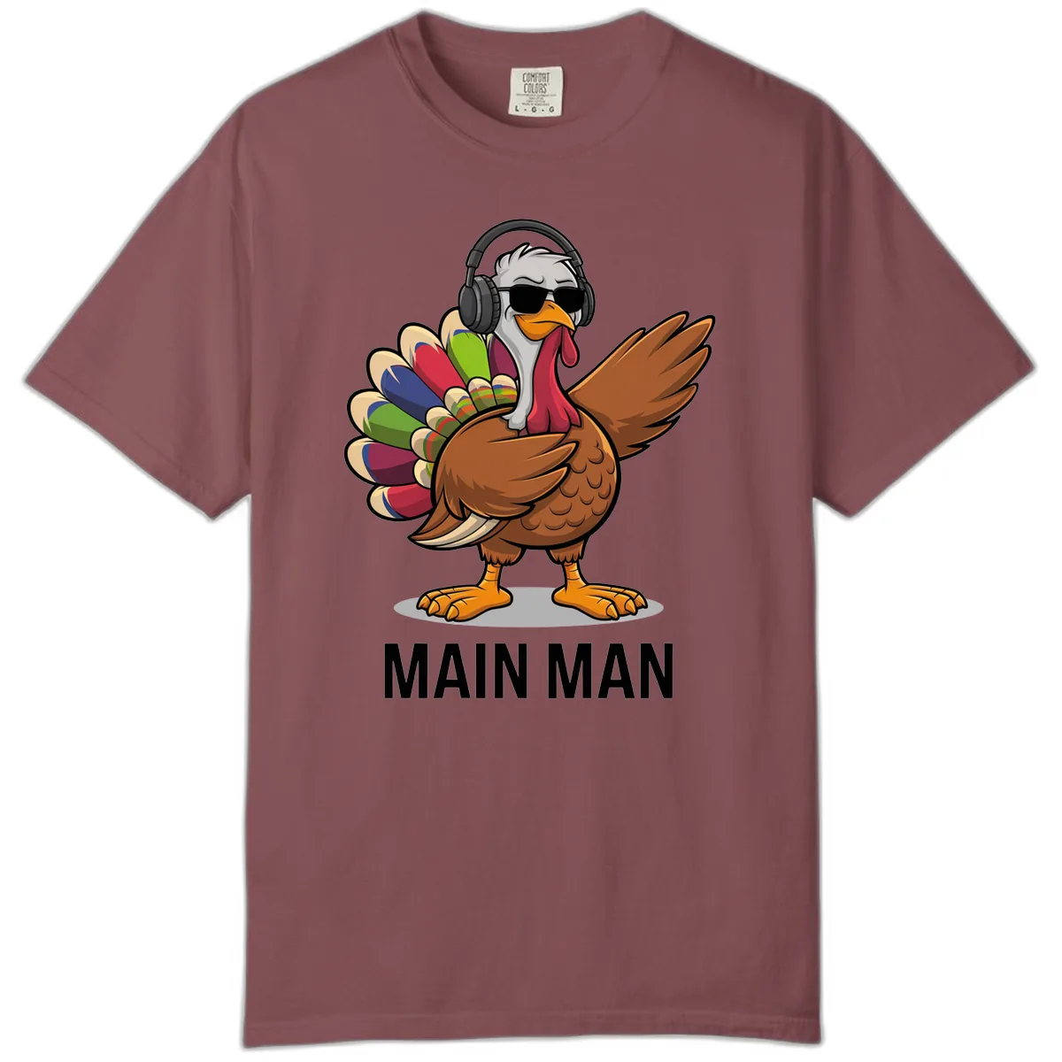 Dabbin' Turkey Main Man Comfort Color in Brick