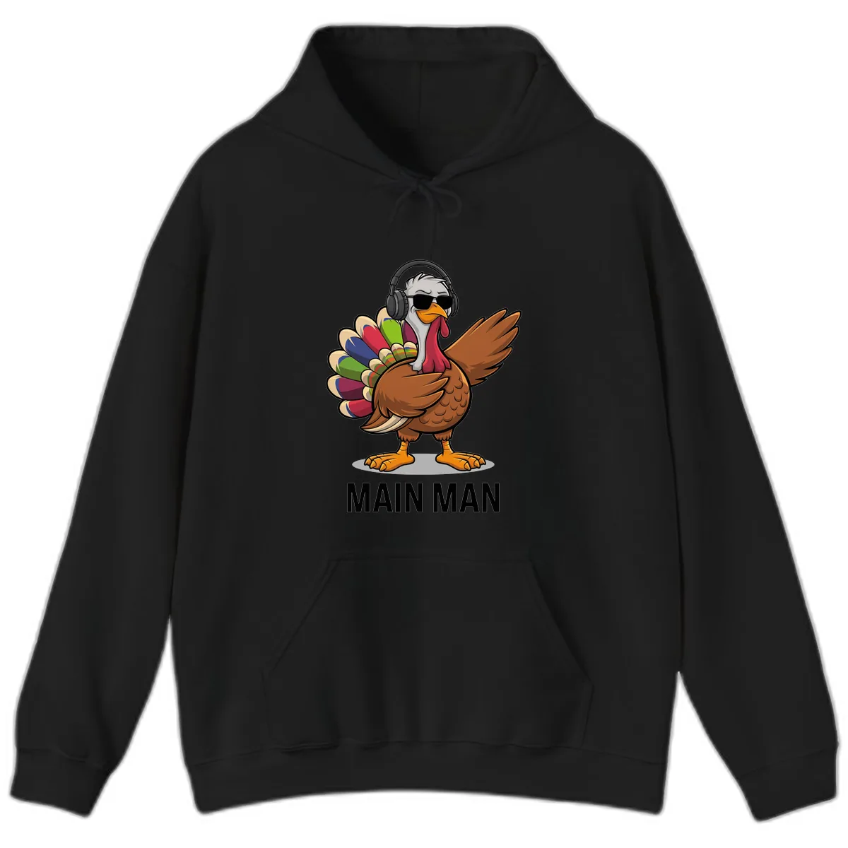 Dabbin' Turkey Main Man Hoodie in Black