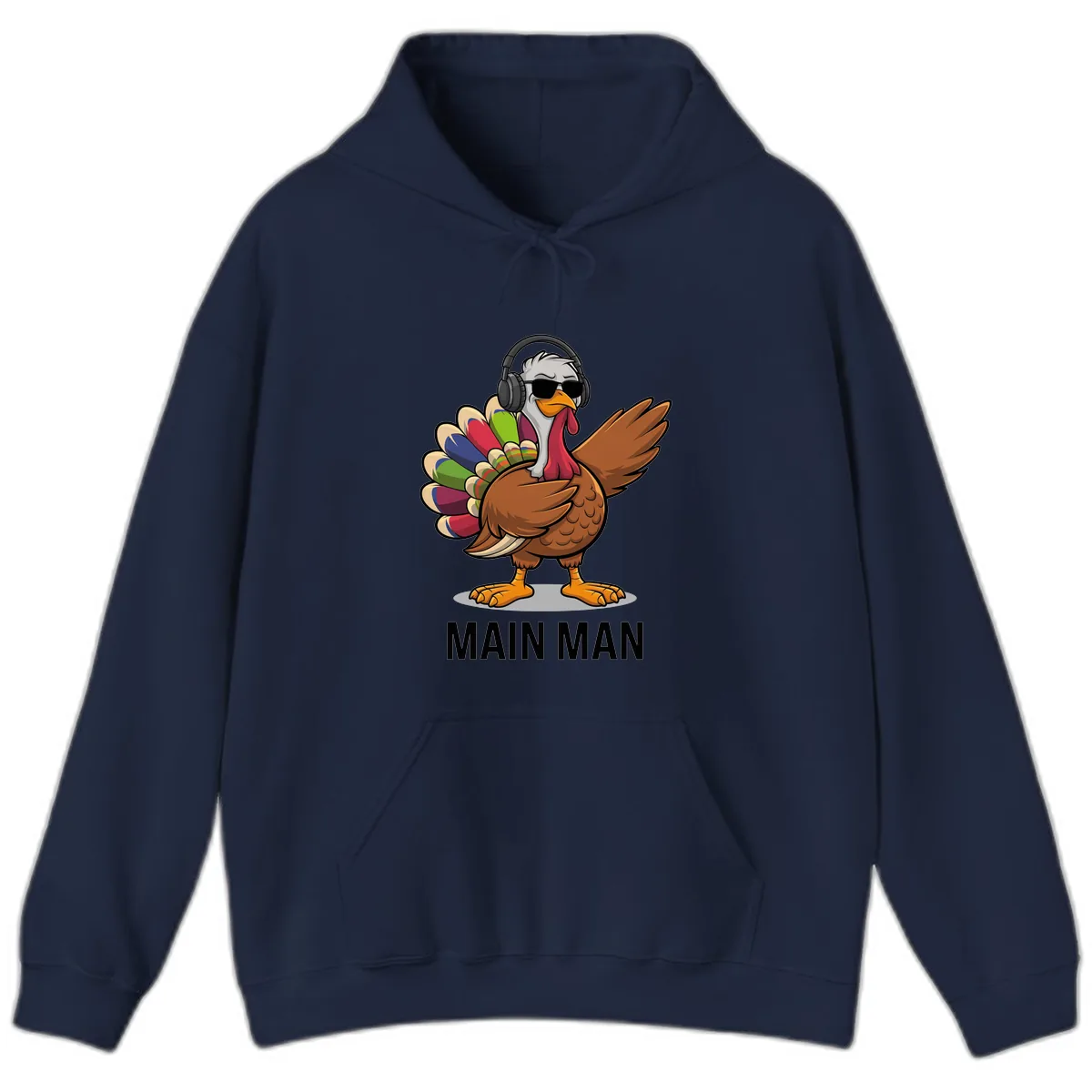 Dabbin' Turkey Main Man Hoodie in Navy