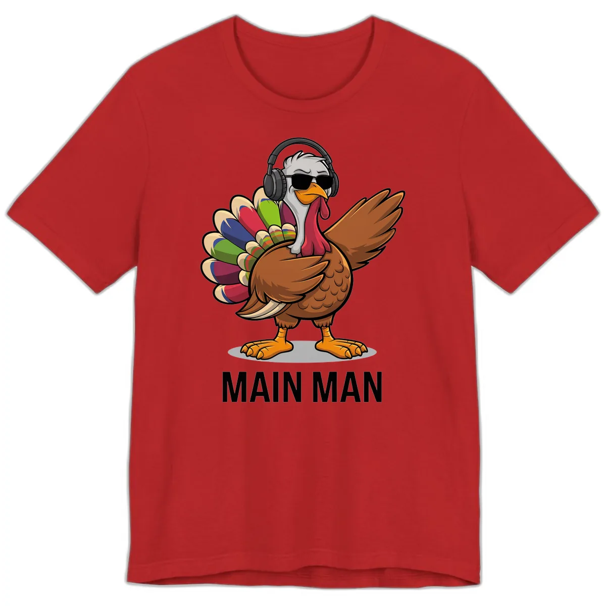 Dabbin' Turkey Main Man Premium T-Shirt in Red