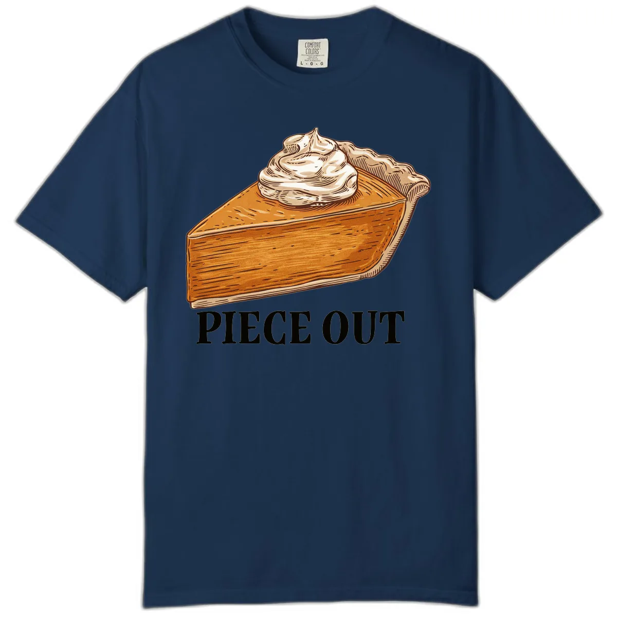 Piece Out Pumpkin Pie Greeting Comfort Color in Navy