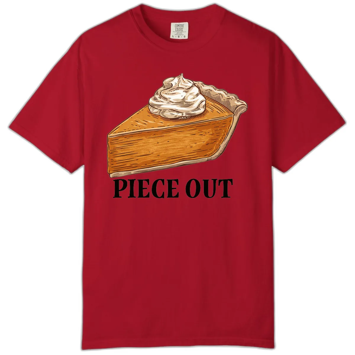 Piece Out Pumpkin Pie Greeting Comfort Color in Red