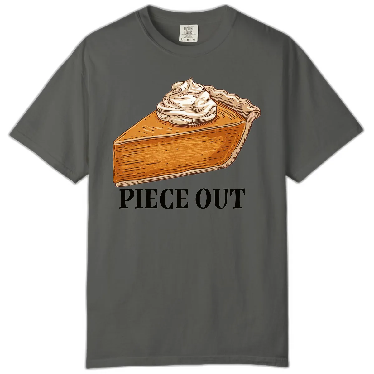 Piece Out Pumpkin Pie Greeting Comfort Color in Pepper