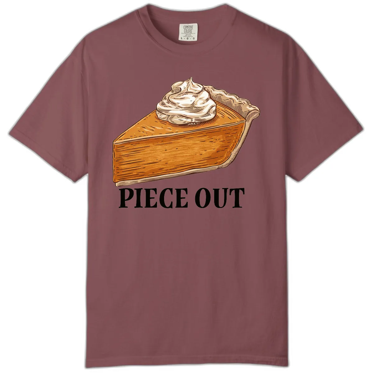Piece Out Pumpkin Pie Greeting Comfort Color in Brick