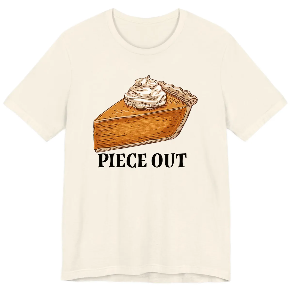 Piece Out Pumpkin Pie Greeting Premium T-Shirt in Natural