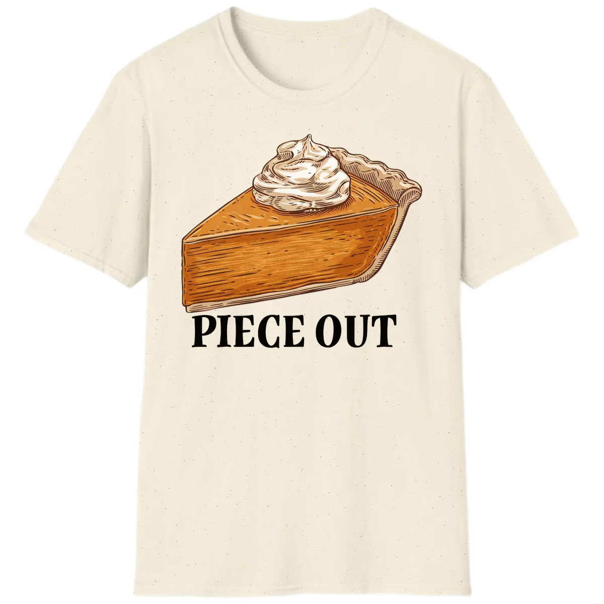 Piece Out Pumpkin Pie Greeting T-Shirt in Natural