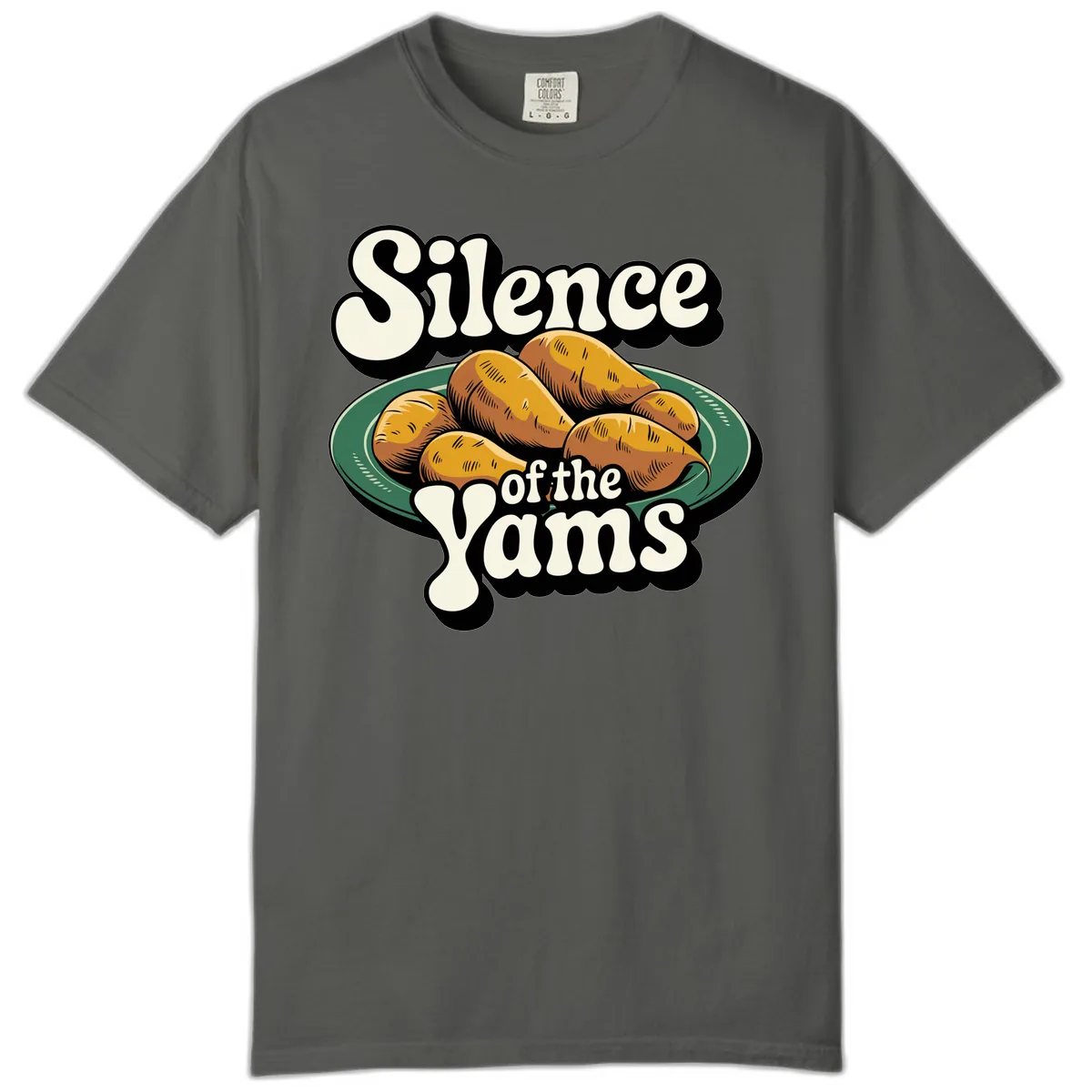 Silence of the Yams Graphic Design Comfort Color in Pepper