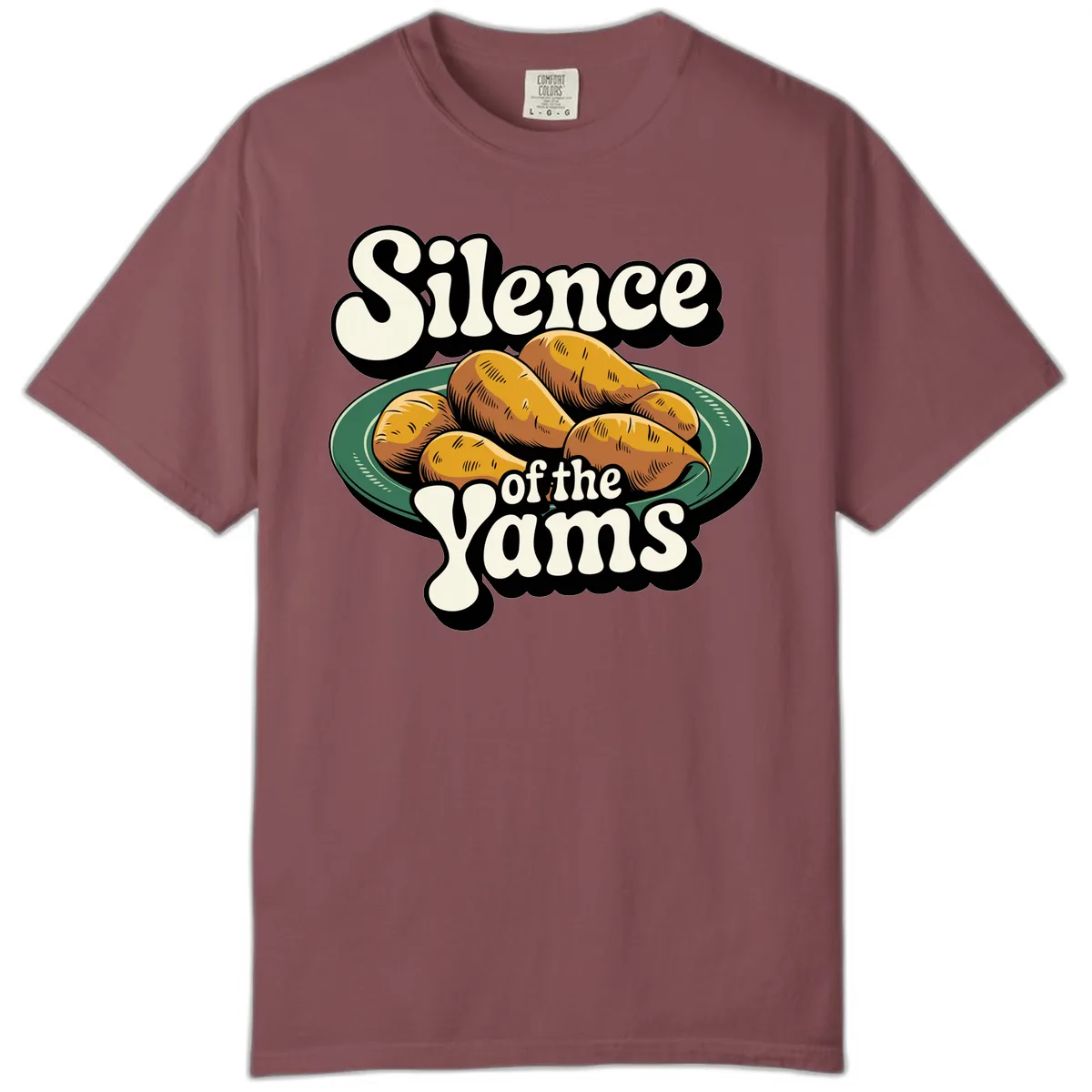 Silence of the Yams Graphic Design Comfort Color in Brick