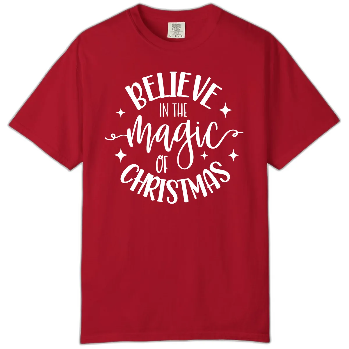 Believe In The Magic Of Christmas Comfort Color in Red