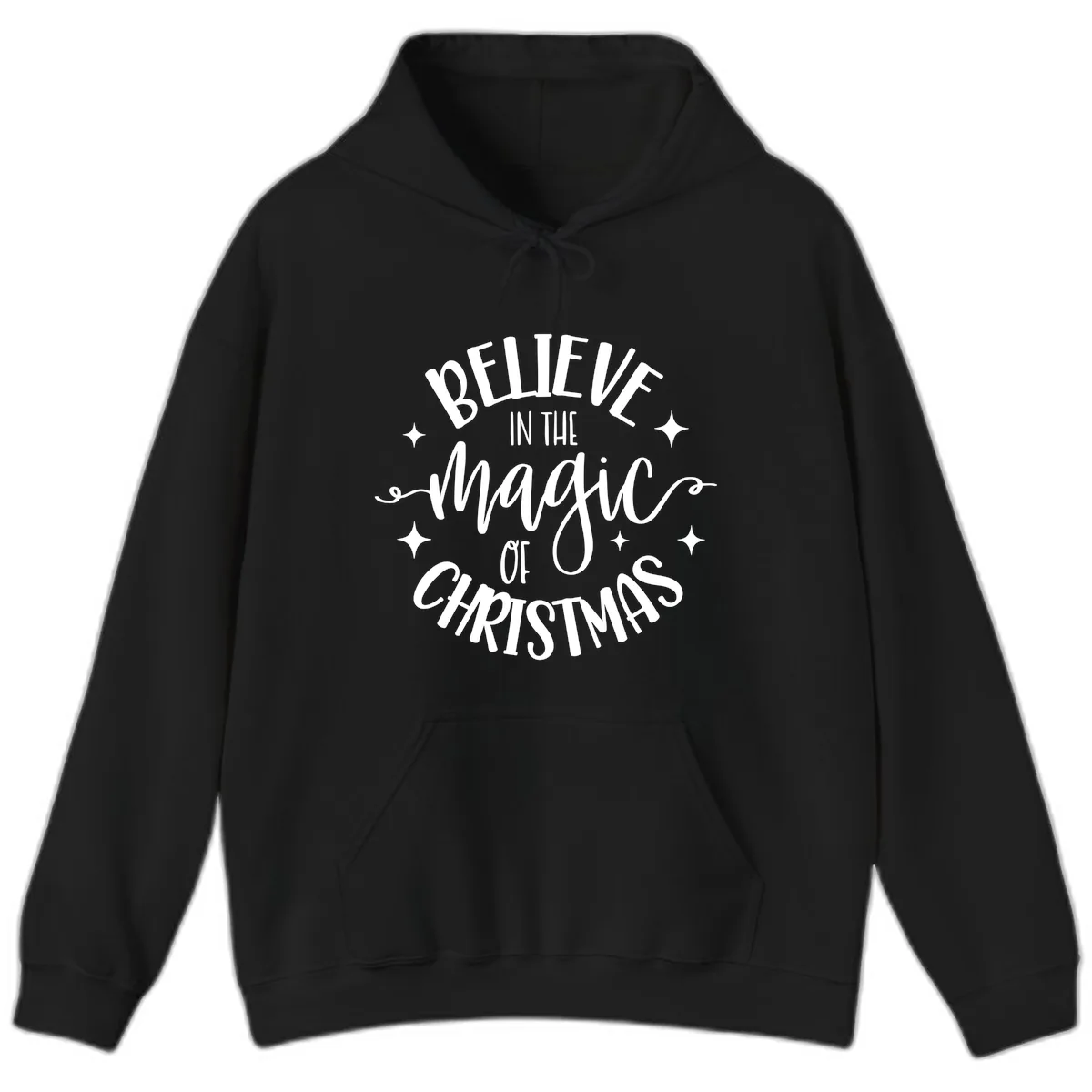 Believe In The Magic Of Christmas Hoodie in Black