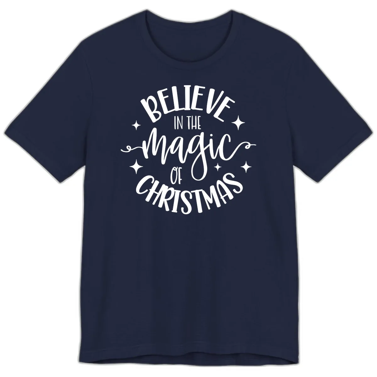 Believe In The Magic Of Christmas Premium T-Shirt in Navy