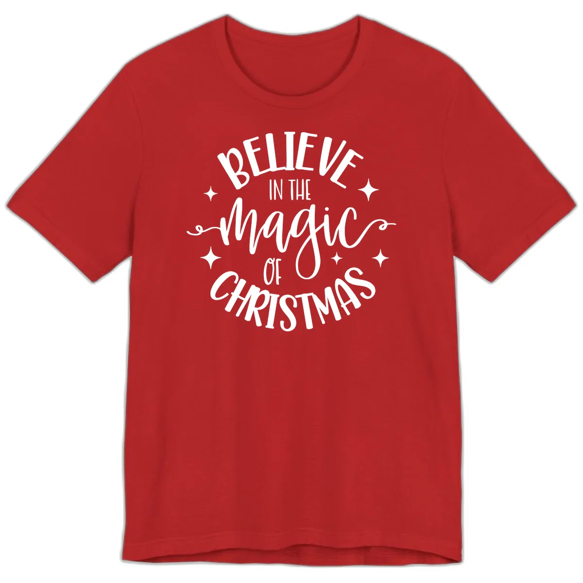 Believe In The Magic Of Christmas Premium T-Shirt in Red