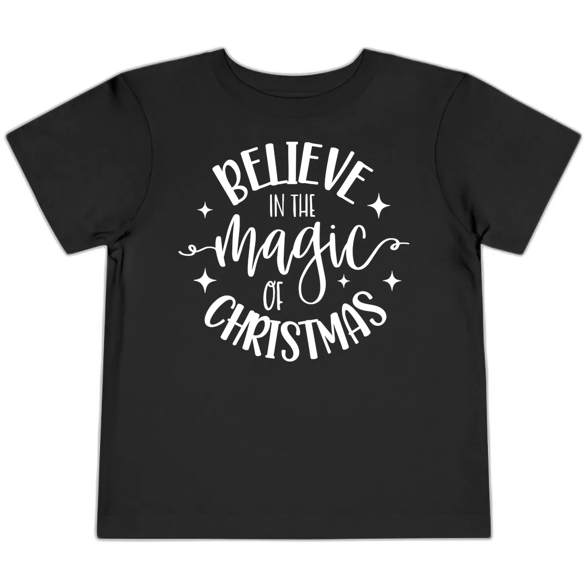 Believe In The Magic Of Christmas Toddler T-Shirt in Black