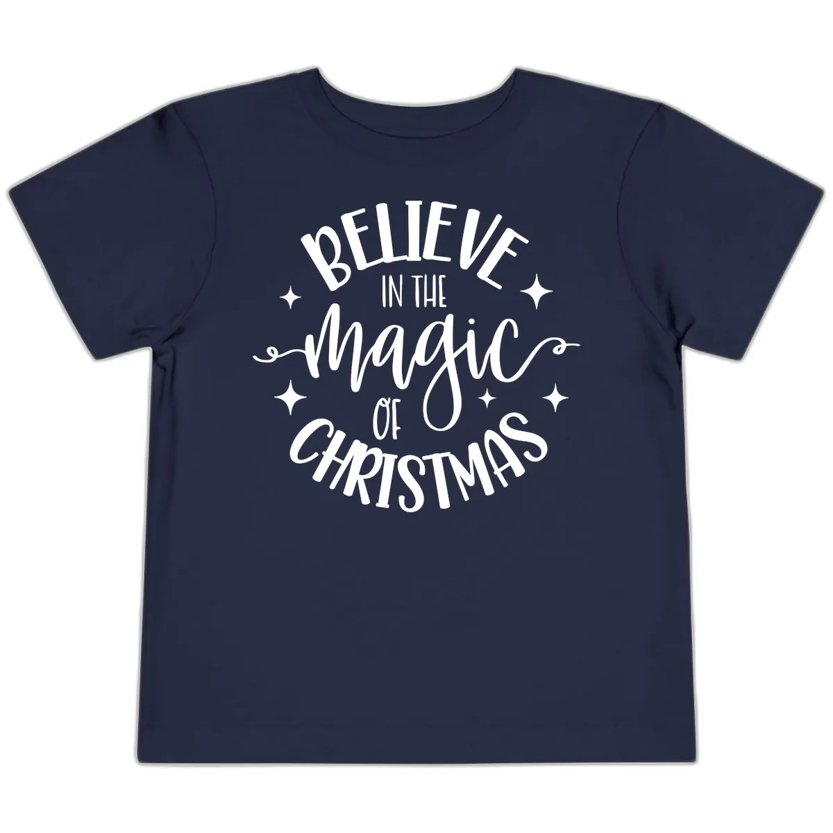 Believe In The Magic Of Christmas Toddler T-Shirt in Navy