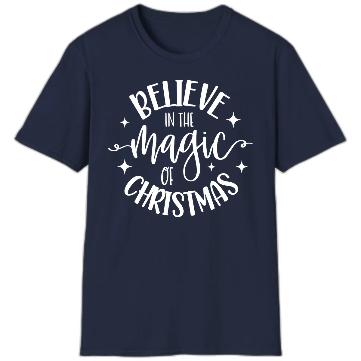 Believe In The Magic Of Christmas T-Shirt in Navy
