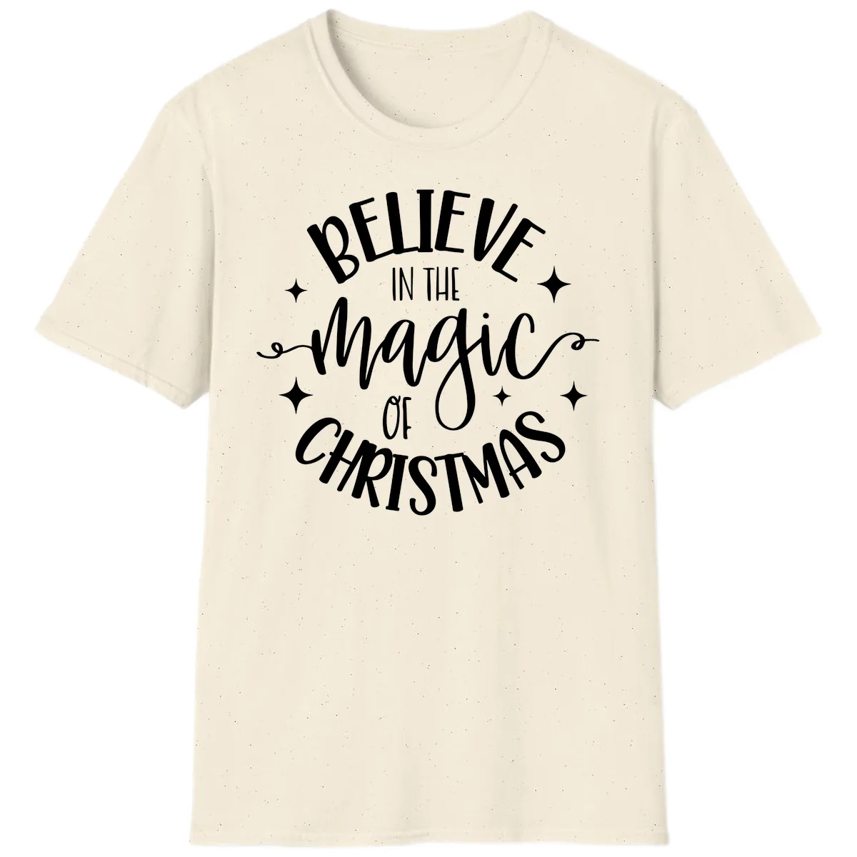 Believe In The Magic Of Christmas T-Shirt in Natural