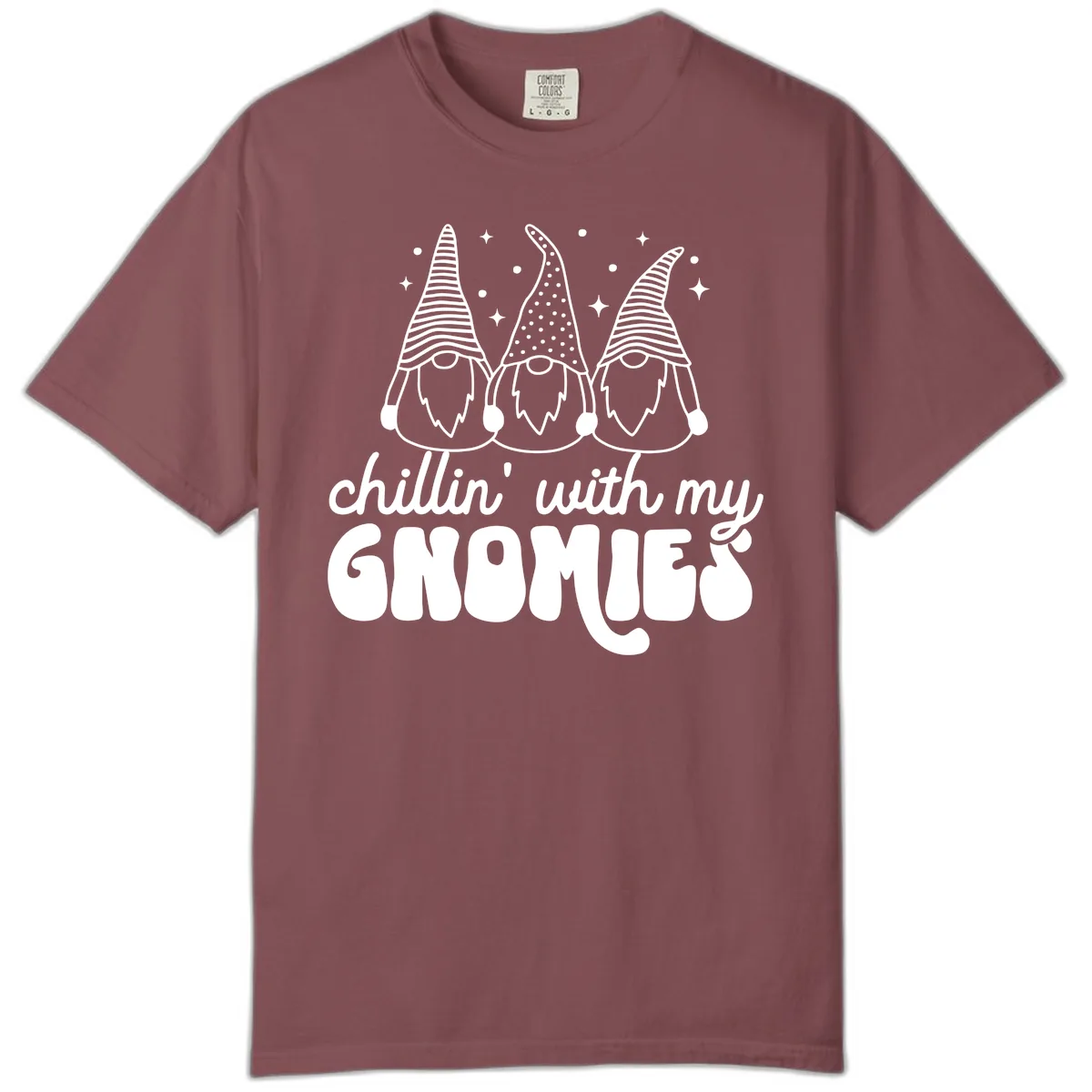 Chillin With My Gnomies Holiday Design Comfort Color in Brick