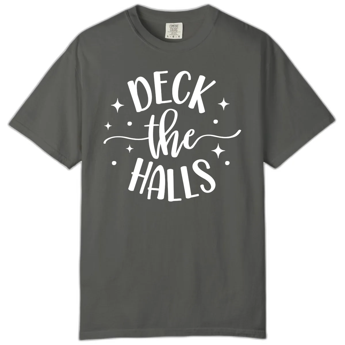 Deck The Halls Holiday Typography Comfort Color in Pepper