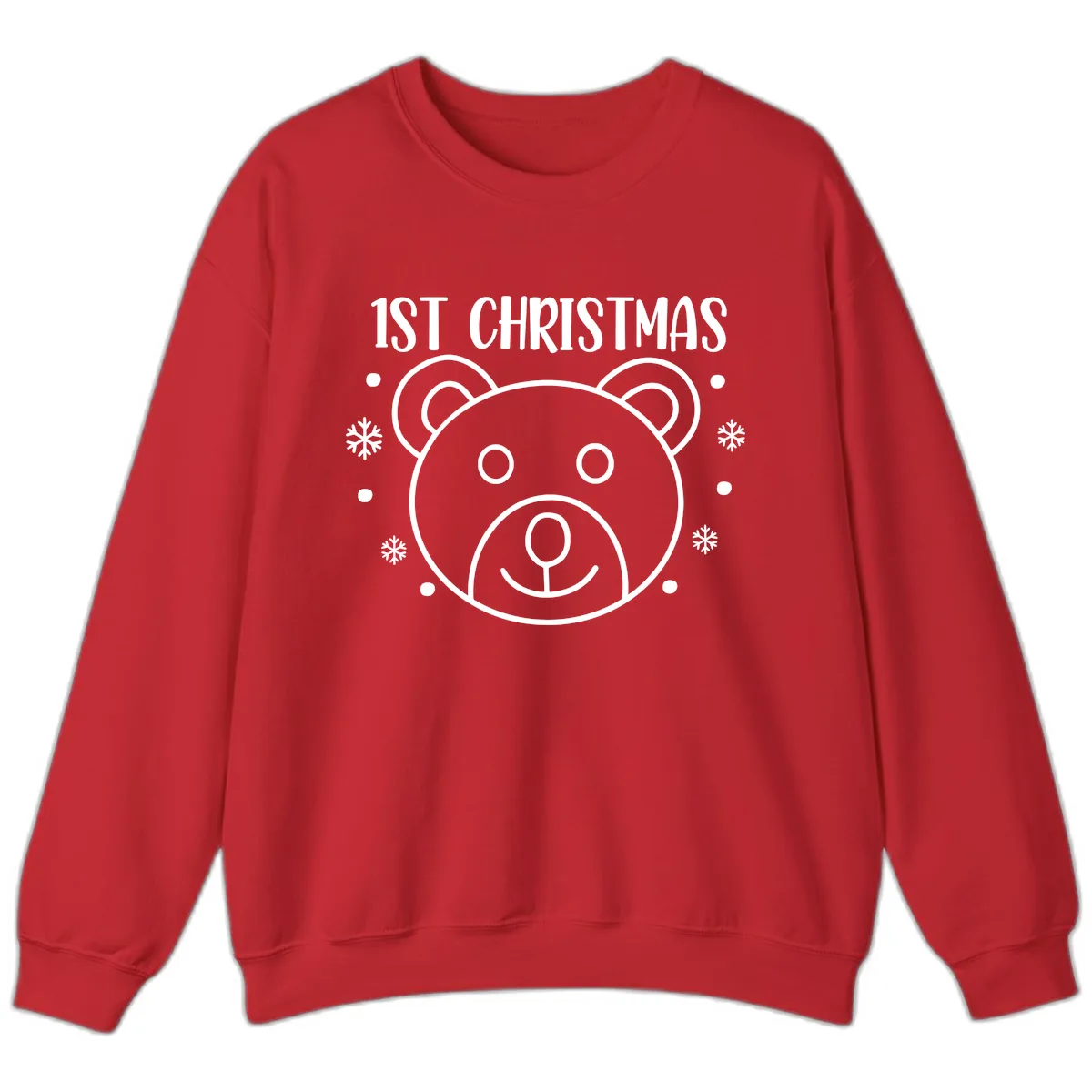 Baby's First Christmas Bear Graphic Sweatshirt in Red