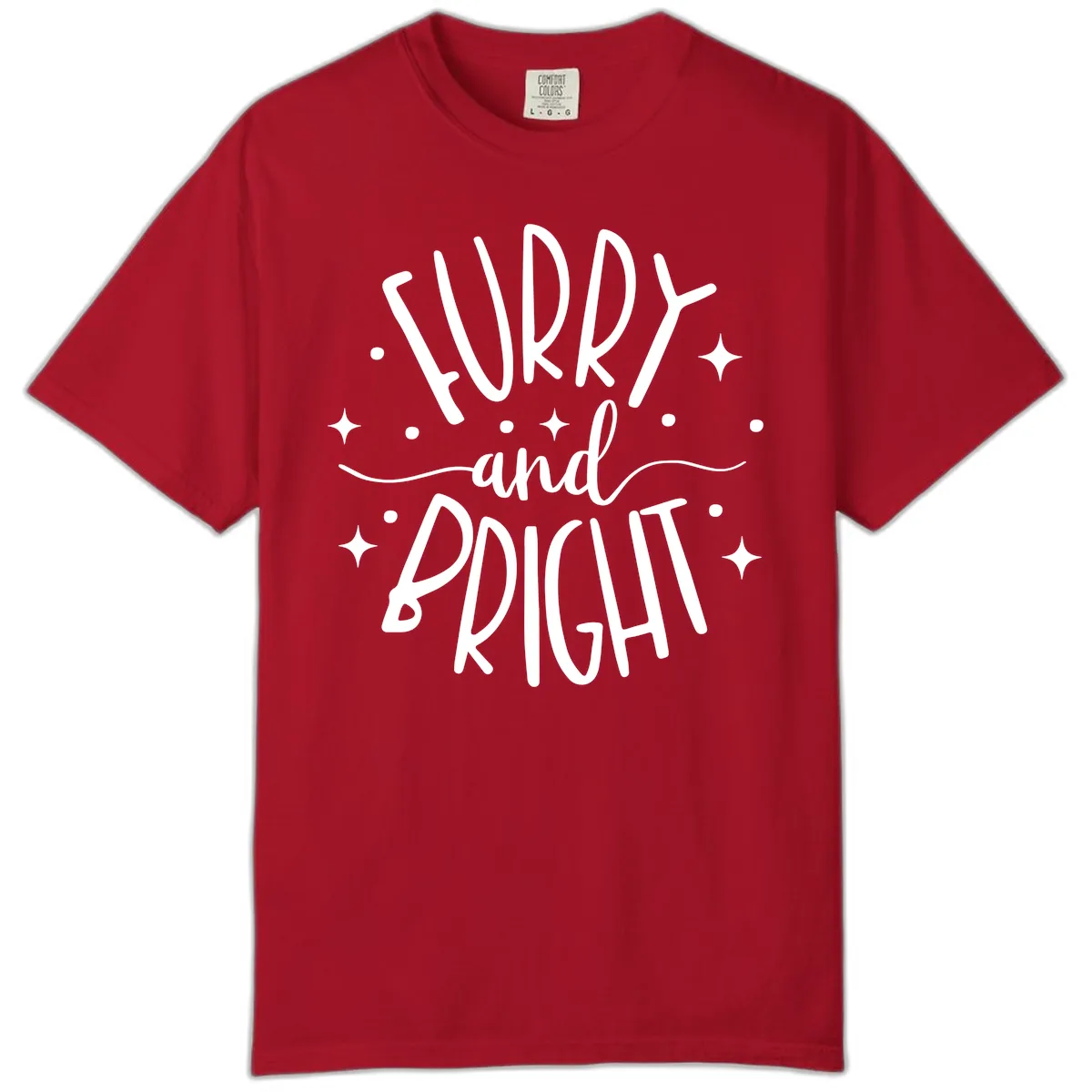 Furry and Bright Holiday Puns Comfort Color in Red