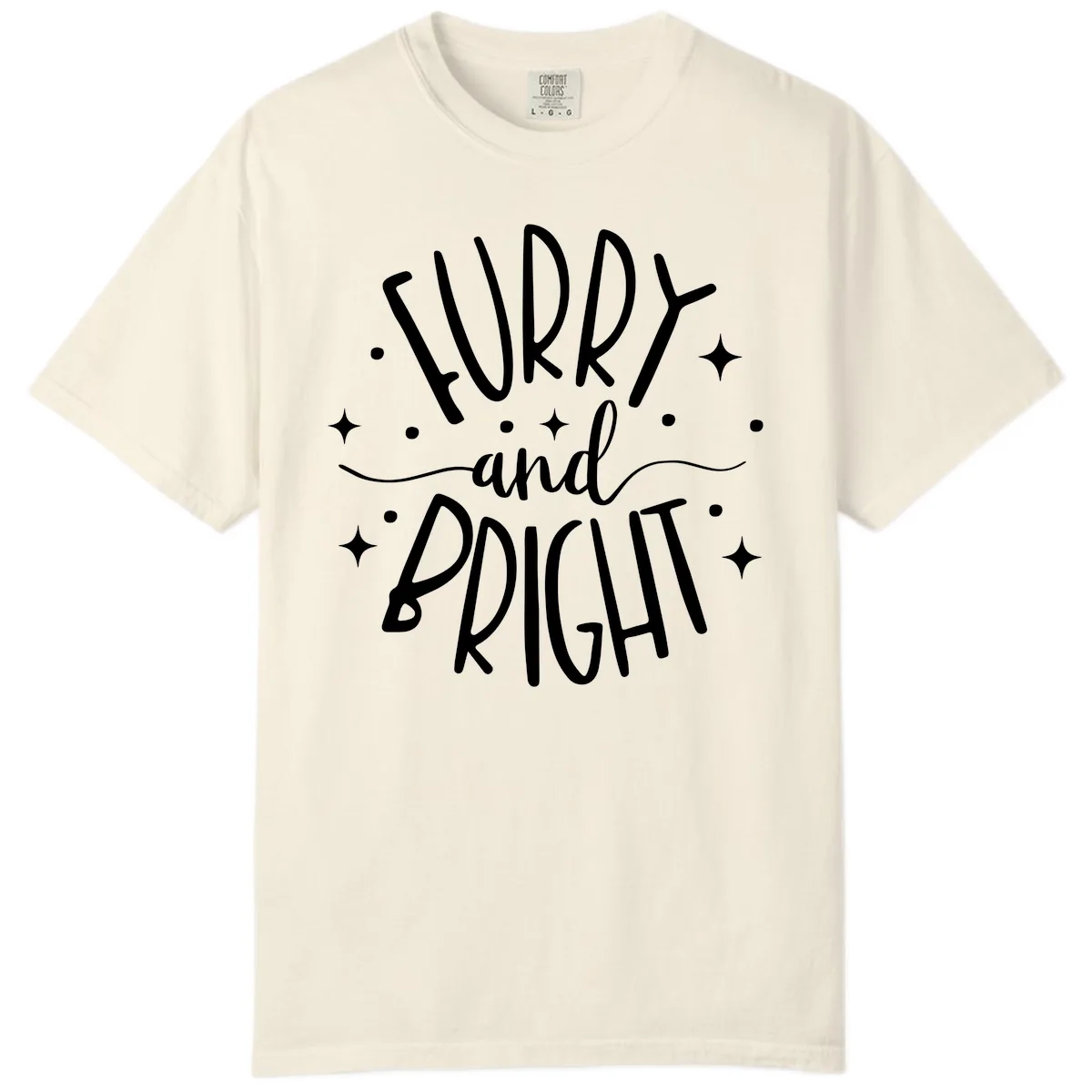 Furry and Bright Holiday Puns Comfort Color in Ivory