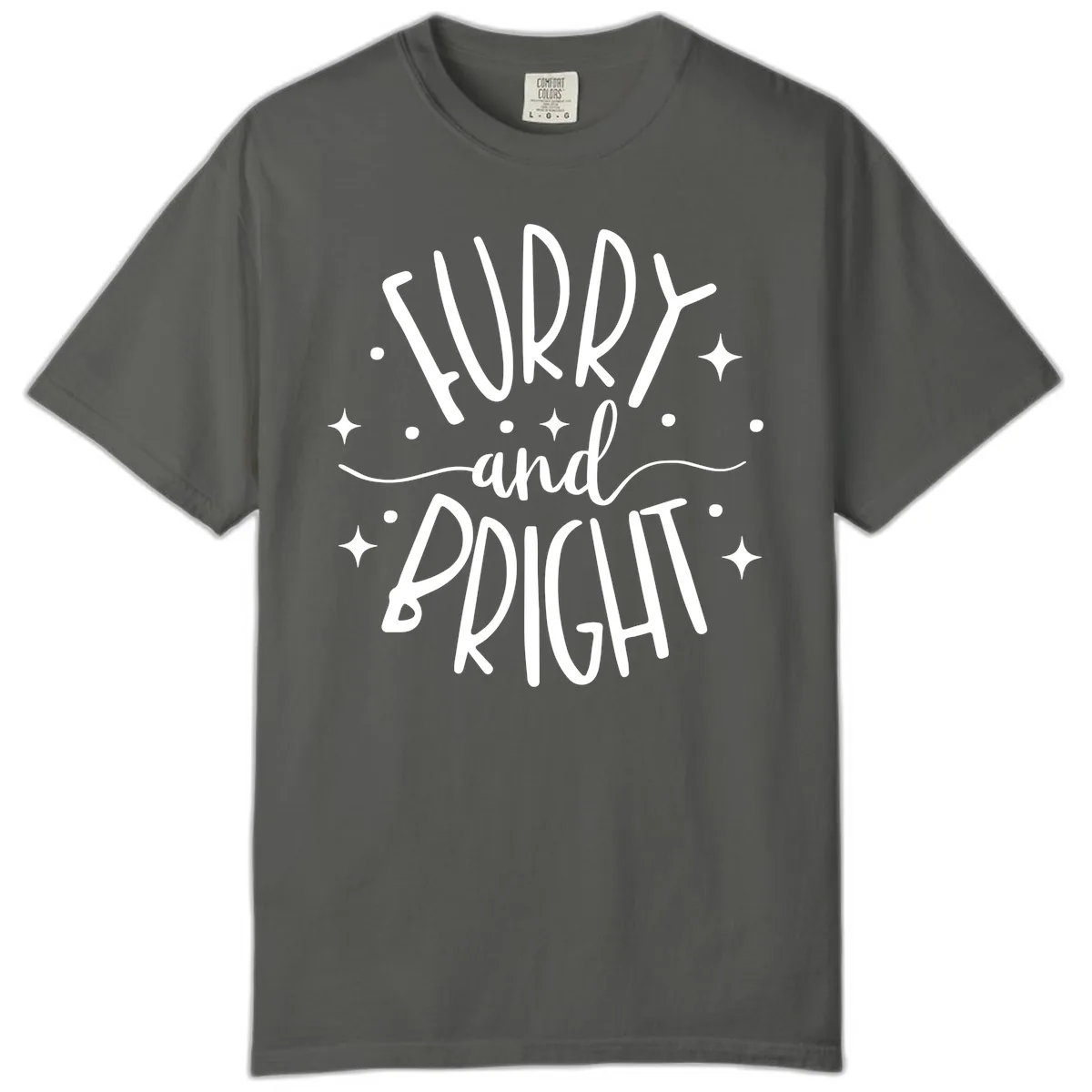 Furry and Bright Holiday Puns Comfort Color in Pepper