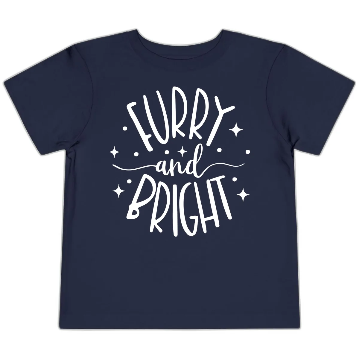 Furry and Bright Holiday Puns Toddler T-Shirt in Navy